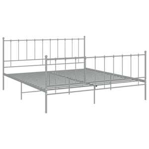 vidaXL Estrutura de cama 200x200 cm metal cinzento