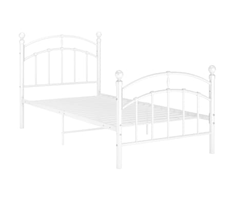 vidaXL Sengeramme hvit metall 90x200 cm