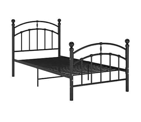 vidaXL Sengeramme svart metall 100x200 cm