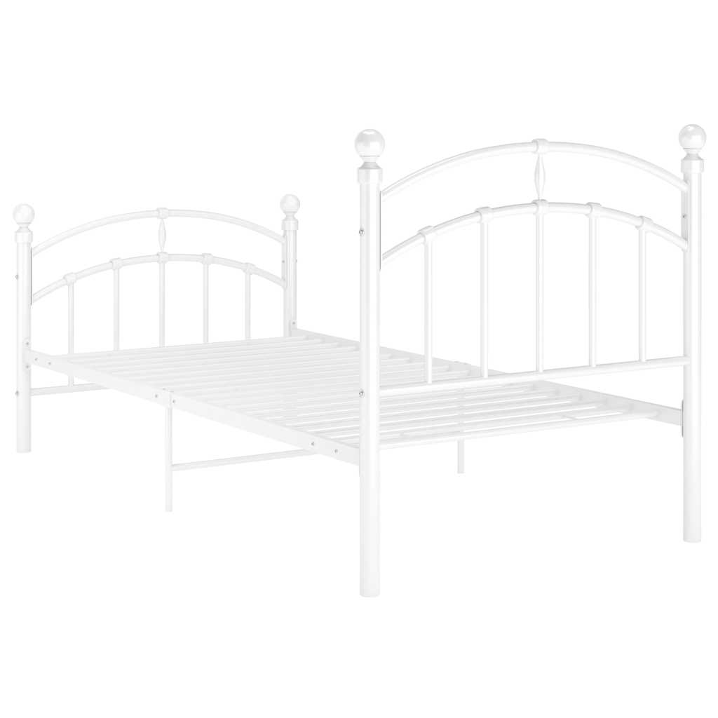 Alternativ bild 2 för VidaXl Sängram Med Båge Vit Metall 100X200 Cm