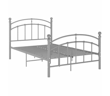vidaXL Sengeramme grå metall 120x200 cm