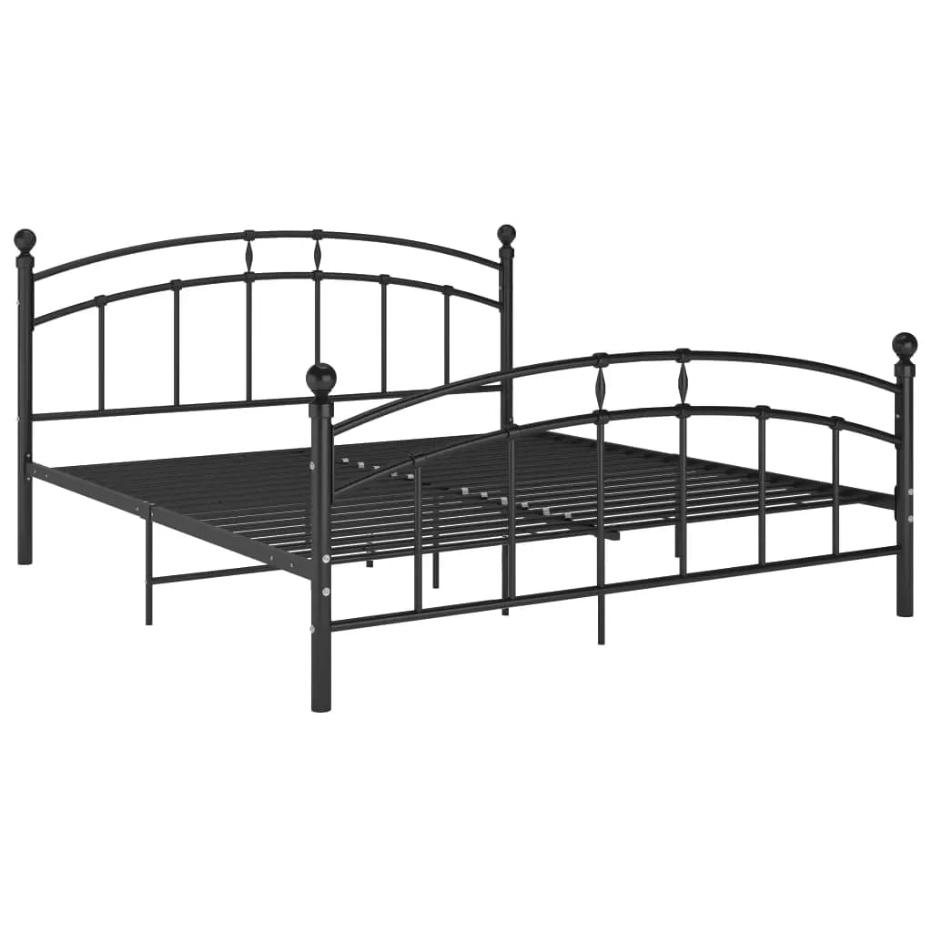 

vidaXL Bedframe metaal zwart 140x200 cm