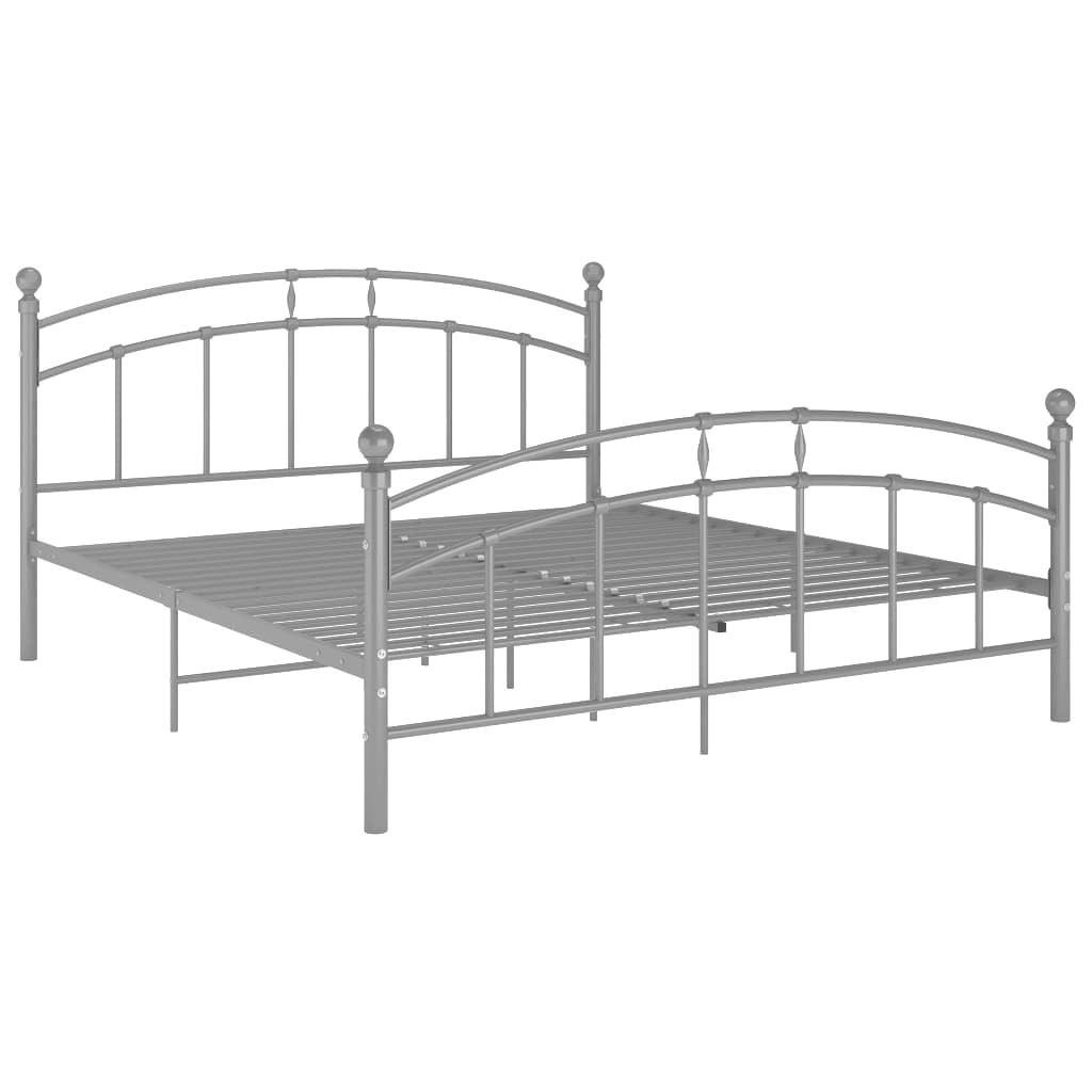 

vidaXL Bedframe metaal grijs 160x200 cm