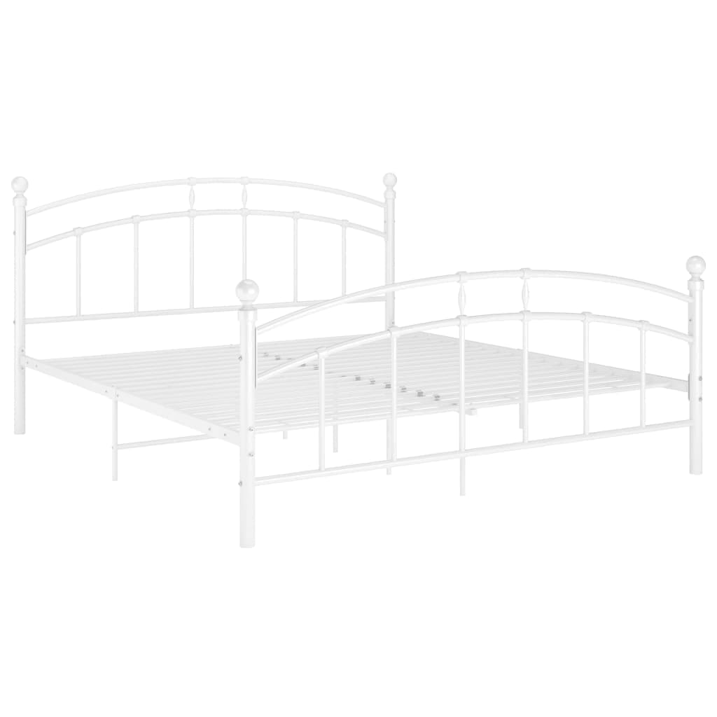 

vidaXL Bedframe metaal wit 180x200 cm