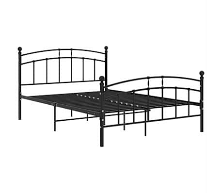 vidaXL Sengeramme svart metall 200x200 cm