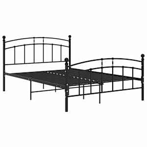 vidaXL Sengeramme svart metall 200x200 cm
