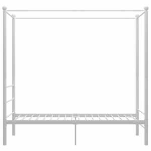 Rám postele s nebesy bílý kovový 90 x 200 cm - obrázek 4