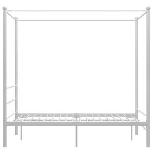 Rám postele s nebesy bílý kovový 120 x 200 cm - obrázek 4
