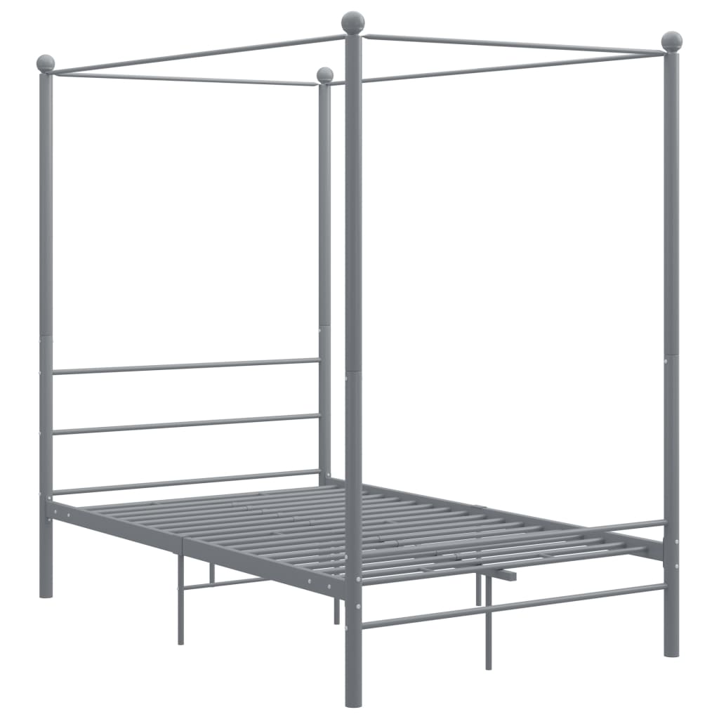 

vidaXL Hemelbedframe metaal grijs 120x200 cm