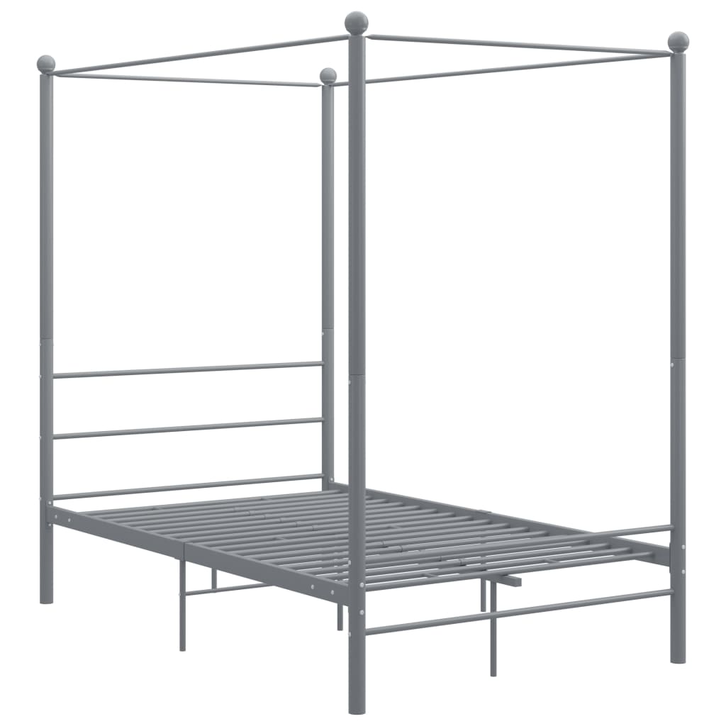 

vidaXL Hemelbedframe metaal grijs 140x200 cm