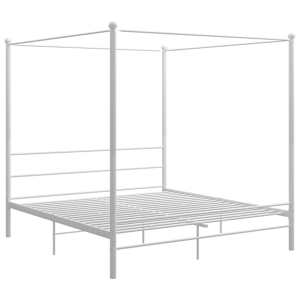 Rám postele s nebesy bílý kovový 180 x 200 cm - obrázek 2