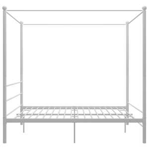 Rám postele s nebesy bílý kovový 200 x 200 cm - obrázek 4