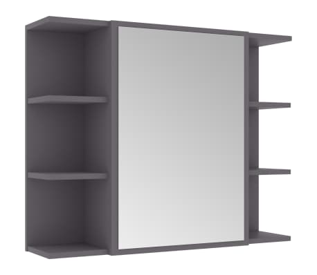 vidaXL 4dílný set koupelnového nábytku šedý dřevotříska