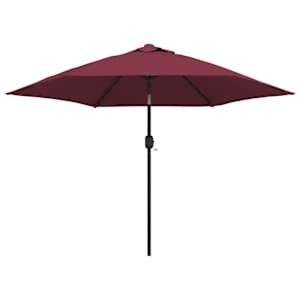 vidaXL aia p&auml;ikesevari metallpostiga, bordoopunane, 300 cm