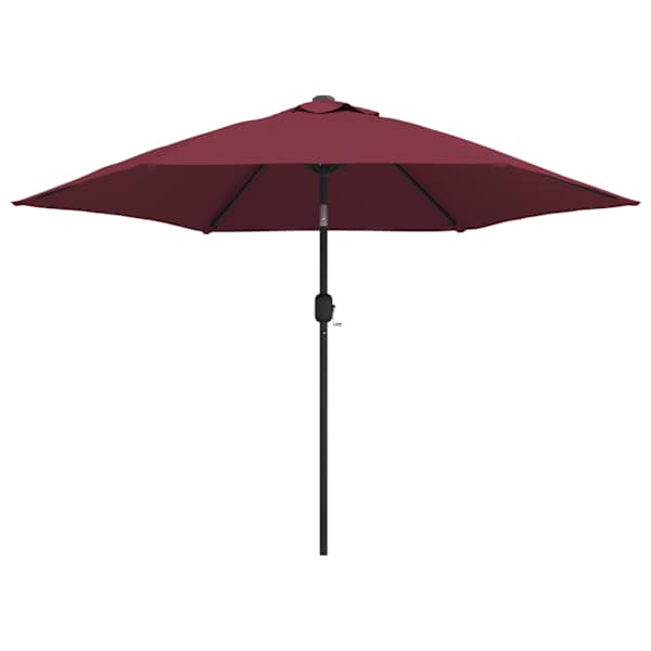 vidaXL aia p&auml;ikesevari metallpostiga, bordoopunane, 300 cm