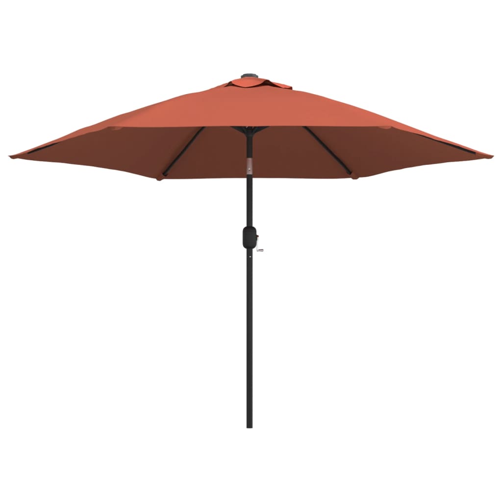 vidaXL Umbrelă de soare de exterior, stâlp metalic, cărămiziu, 300 cm vidaXL imagine 2022 1-1.ro