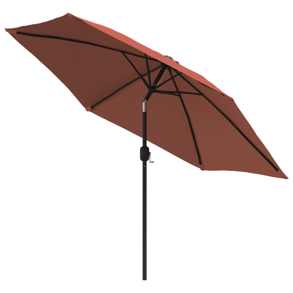 vidaXL Parasol met metalen paal 300 cm terracottakleurig afbeelding