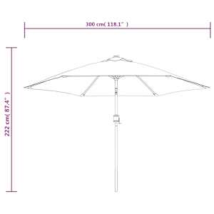 Zahradní slunečník s kovovou tyčí terakotový 300 cm - obrázek 8