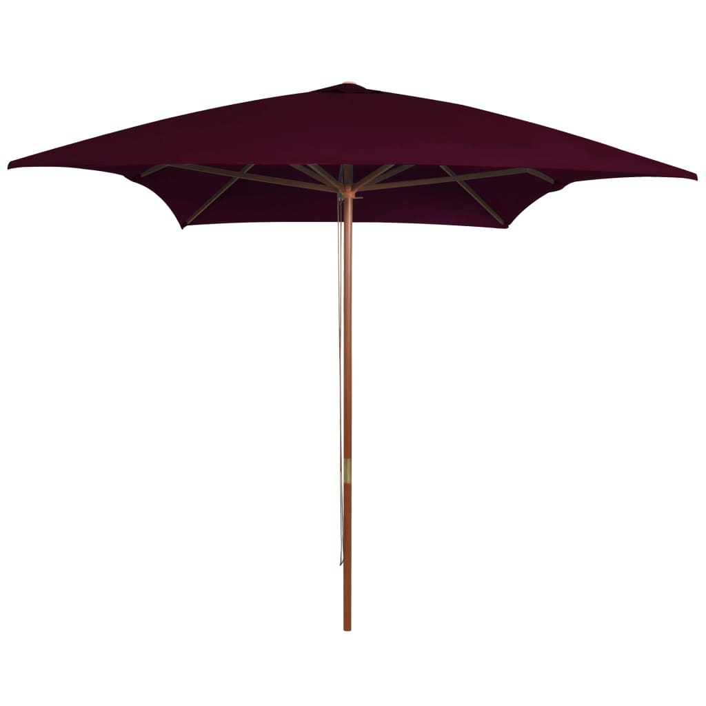 Sonnenschirm mit Holzmast Bordeauxrot 200×300 cm kaufen