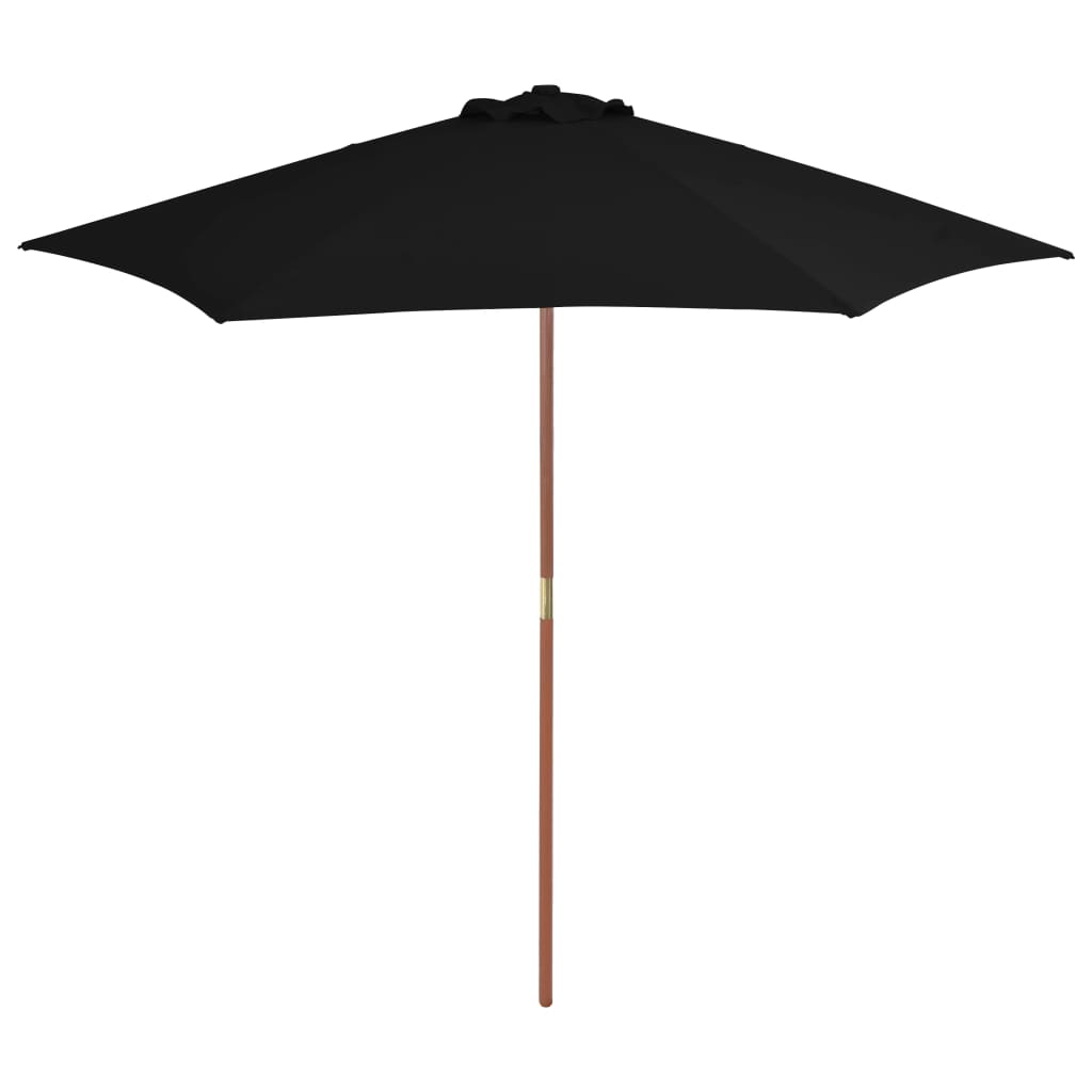 Sonnenschirm mit Holzmast Schwarz 270 cm kaufen