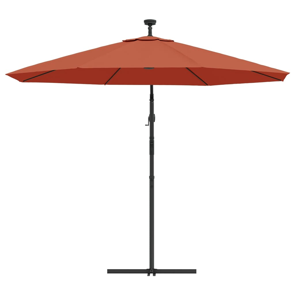 Parasol ogrodowy LED 300x254 cm - ochrona przed UV, oświetlenie solarne, stabilna konstrukcja