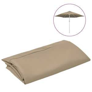 Náhradní potah na zahradní slunečník taupe 300 cm - obrázek 2