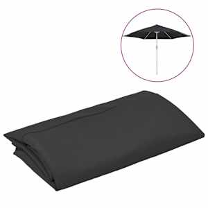 vidaXL asenduskangas aia p&auml;ikesevarjule, must, 300 cm