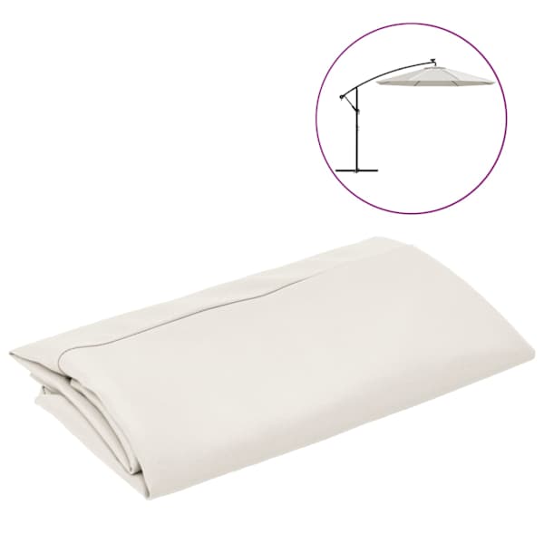 vidaXL asenduskangas aia p&auml;ikesevarjule, liivabeež, 300 cm