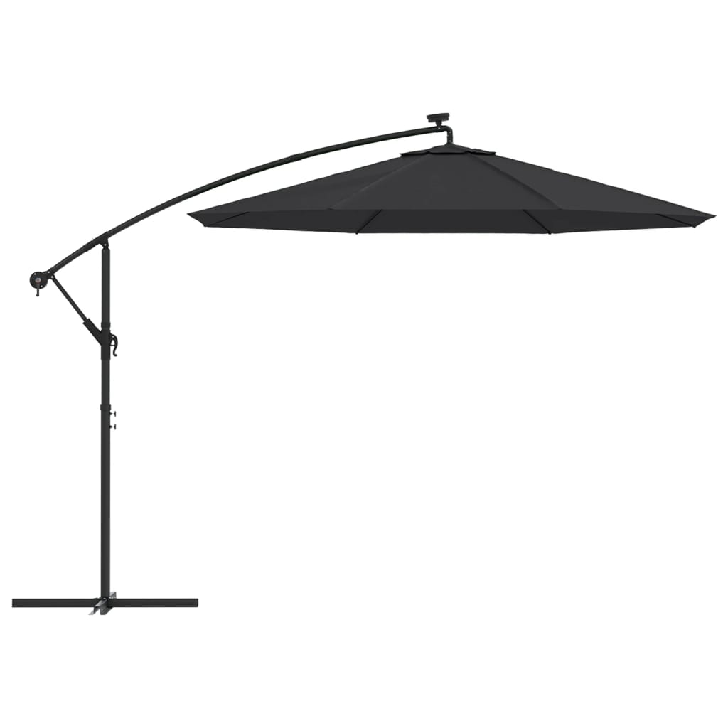 Fekete konzolos napernyő csereponyva 300 cm 