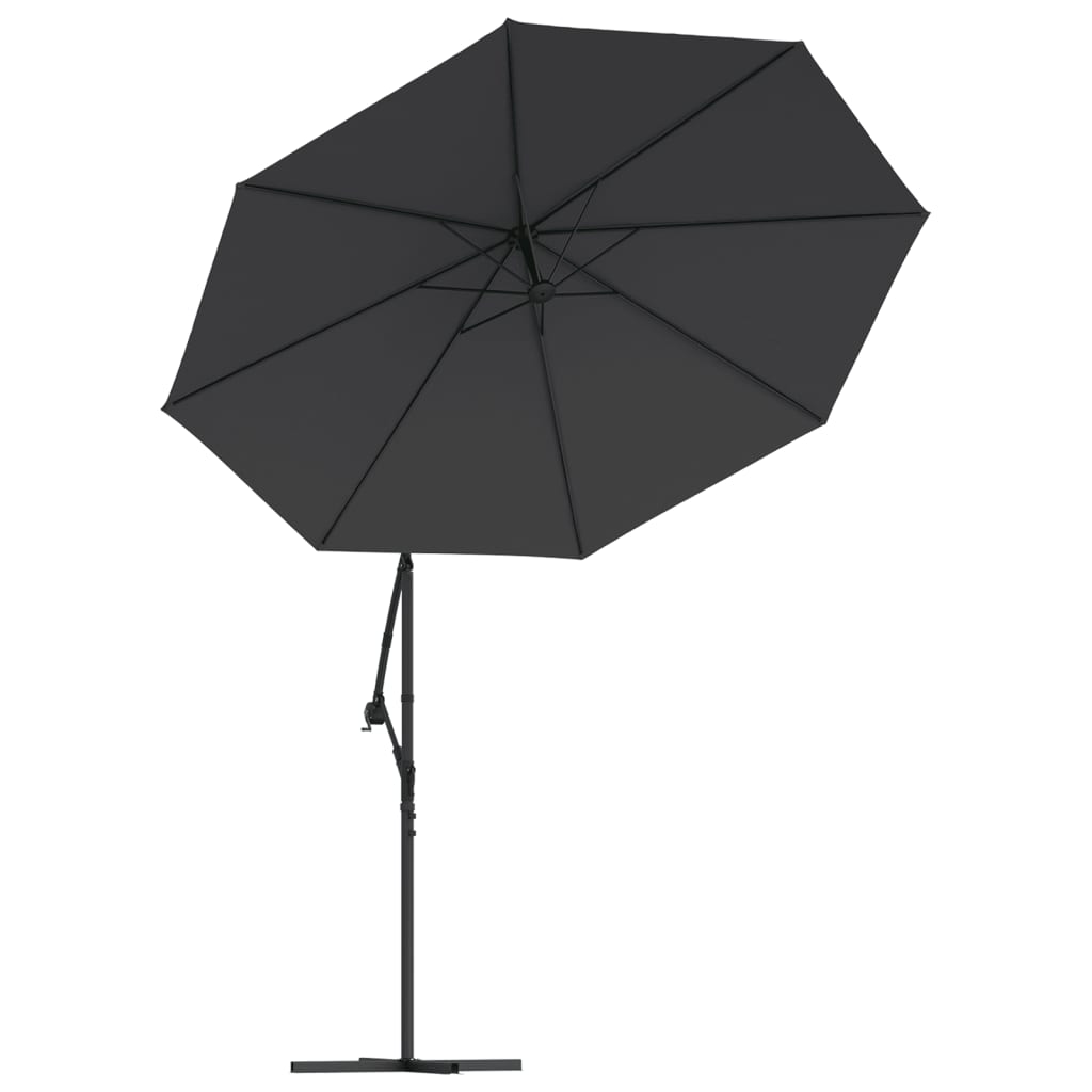 Fekete konzolos napernyő csereponyva 300 cm 