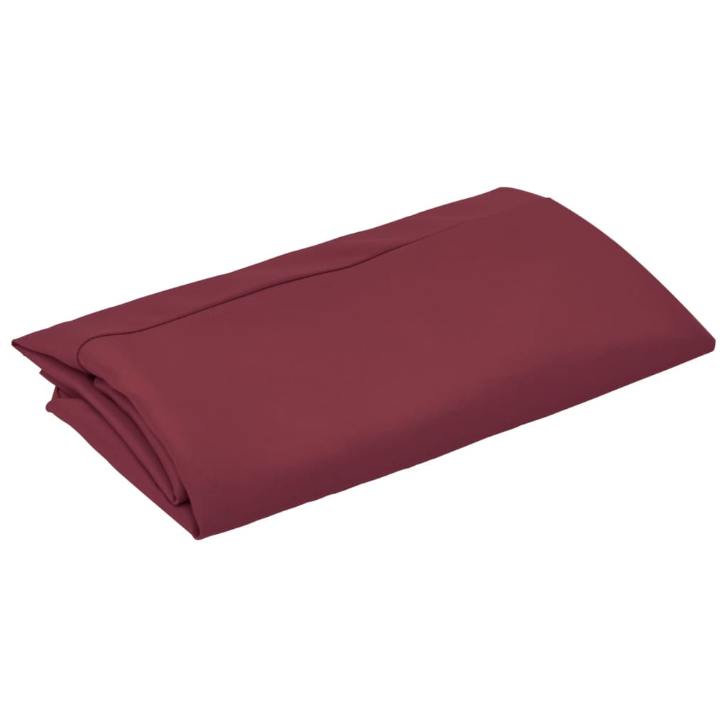 vidaXL Tissu de remplacement pour parasol déporté bordeaux rouge 300cm