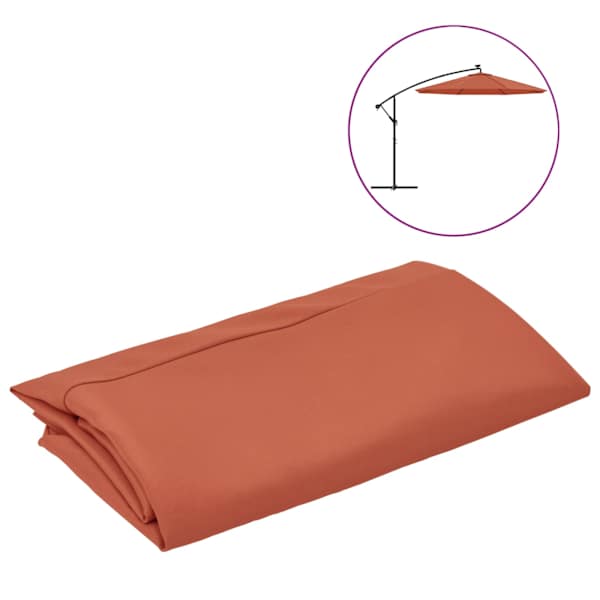 vidaXL Asenduskangas p&auml;ikesevarjule Terrakota 300 cm