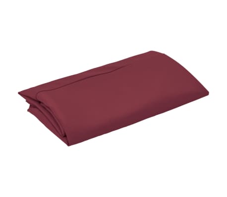 vidaXL Tissu de remplacement pour parasol déporté Rouge bordeaux 350cm