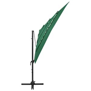 4stupňový zahradní slunečník hliníková tyč zelený 250 x 250 cm - obrázek 4