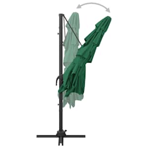 4stupňový zahradní slunečník hliníková tyč zelený 250 x 250 cm - obrázek 6