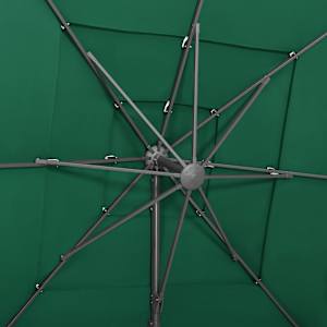 4stupňový zahradní slunečník hliníková tyč zelený 250 x 250 cm - obrázek 7