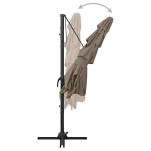 4stupňový zahradní slunečník s hliníkovou tyčí taupe 250x250 cm - obrázek 5