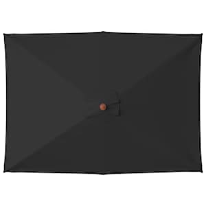 Zahradní slunečník s dřevěnou tyčí černý 150 x 200 cm - obrázek 4