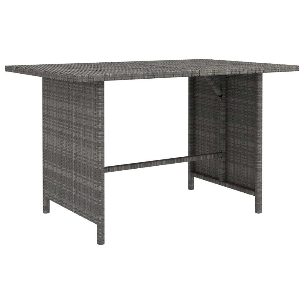 Sodo valgomojo stalas, pilkos spalvos, 110x70x65cm, poliratanas | Stepinfit