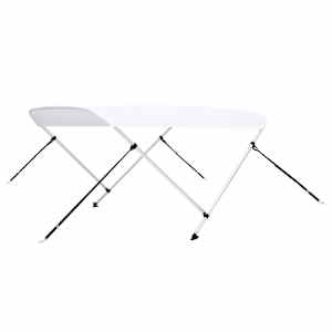 Bimini stříška se 2 oblouky bílá 150 x 120 x 110 cm - obrázek 2