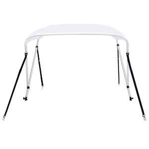 Bimini stříška se 2 oblouky bílá 150 x 120 x 110 cm - obrázek 3