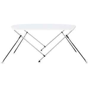 Bimini stříška se 2 oblouky bílá 150 x 120 x 110 cm - obrázek 4