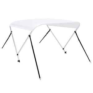 Bimini stříška se 2 oblouky bílá 150 x 120 x 110 cm - obrázek 5