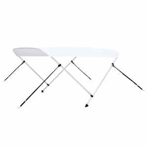 Bimini stříška se 2 oblouky bílá 180 x 130 x 110 cm - obrázek 2