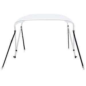 Bimini stříška se 2 oblouky bílá 180 x 130 x 110 cm - obrázek 3