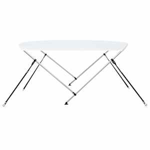 Bimini stříška se 2 oblouky bílá 180 x 130 x 110 cm - obrázek 4