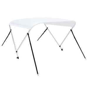 Bimini stříška se 2 oblouky bílá 180 x 130 x 110 cm - obrázek 5