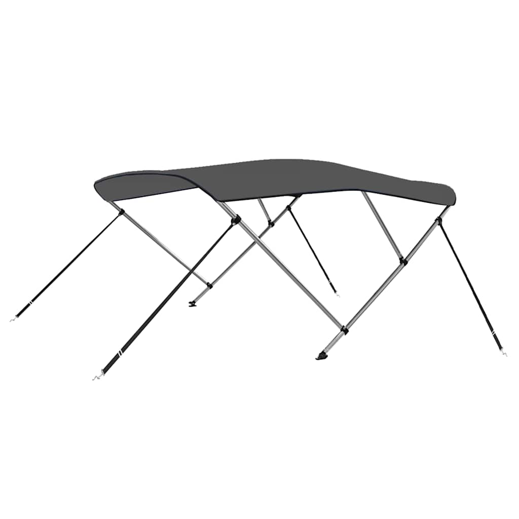 vidaXL Bimini stříška se 3 oblouky antracitová 183 x 140 x 137 cm