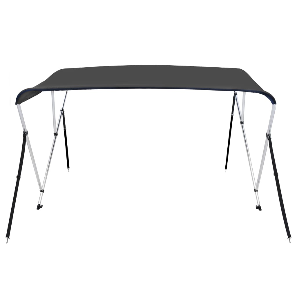 vidaXL Strieška Bimini s 3 oblúkmi, antracitová 183x196x137 cm