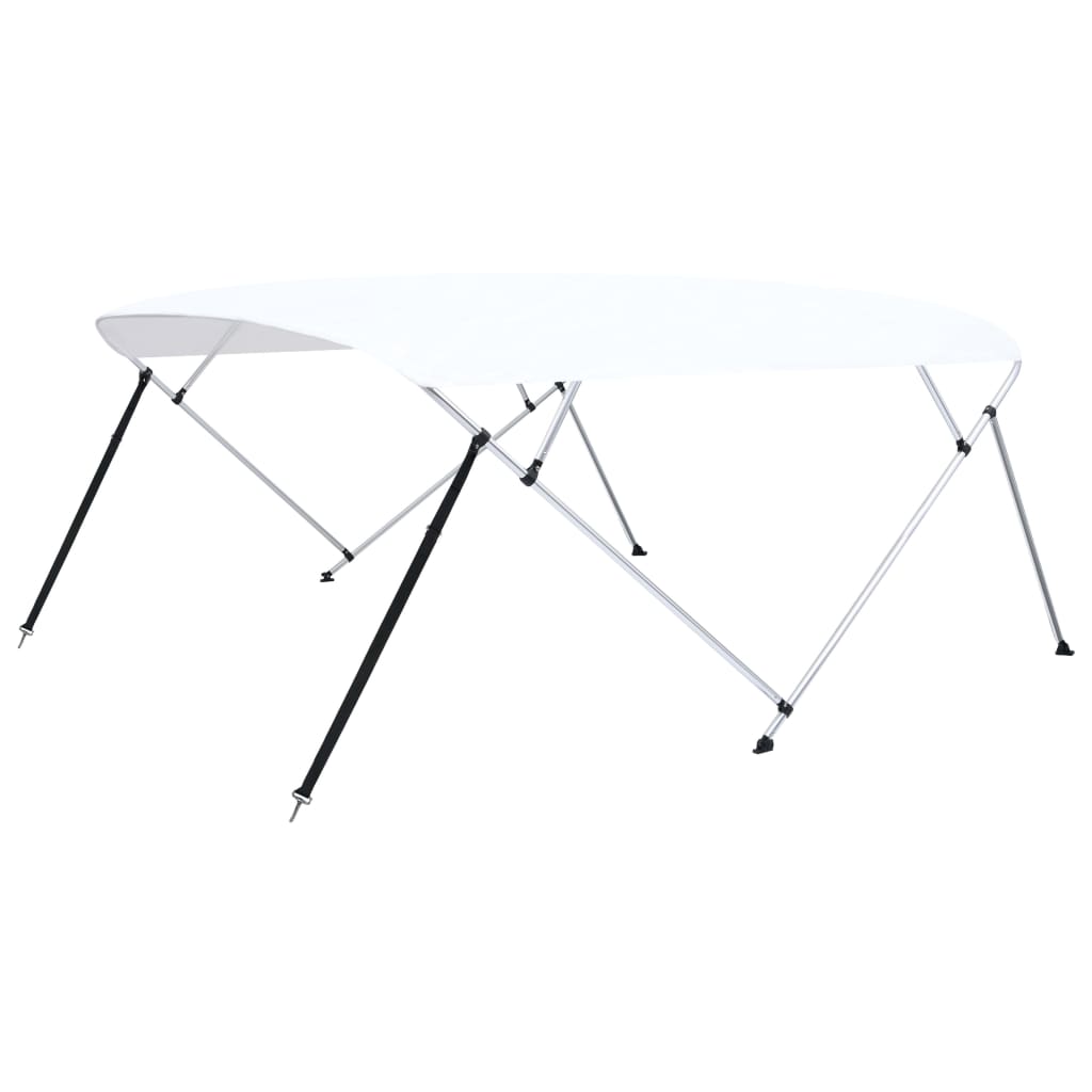 

vidaXL 4 Bow Bimini Top White 95.7"x(90.6"-96.1")x53.9"